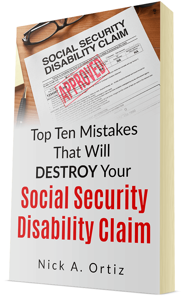 Book cover: Top Ten Mistakes That Will DESTROY Your Social Security Disability Claim